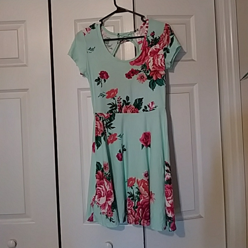 Rose Pattern Sun Dress